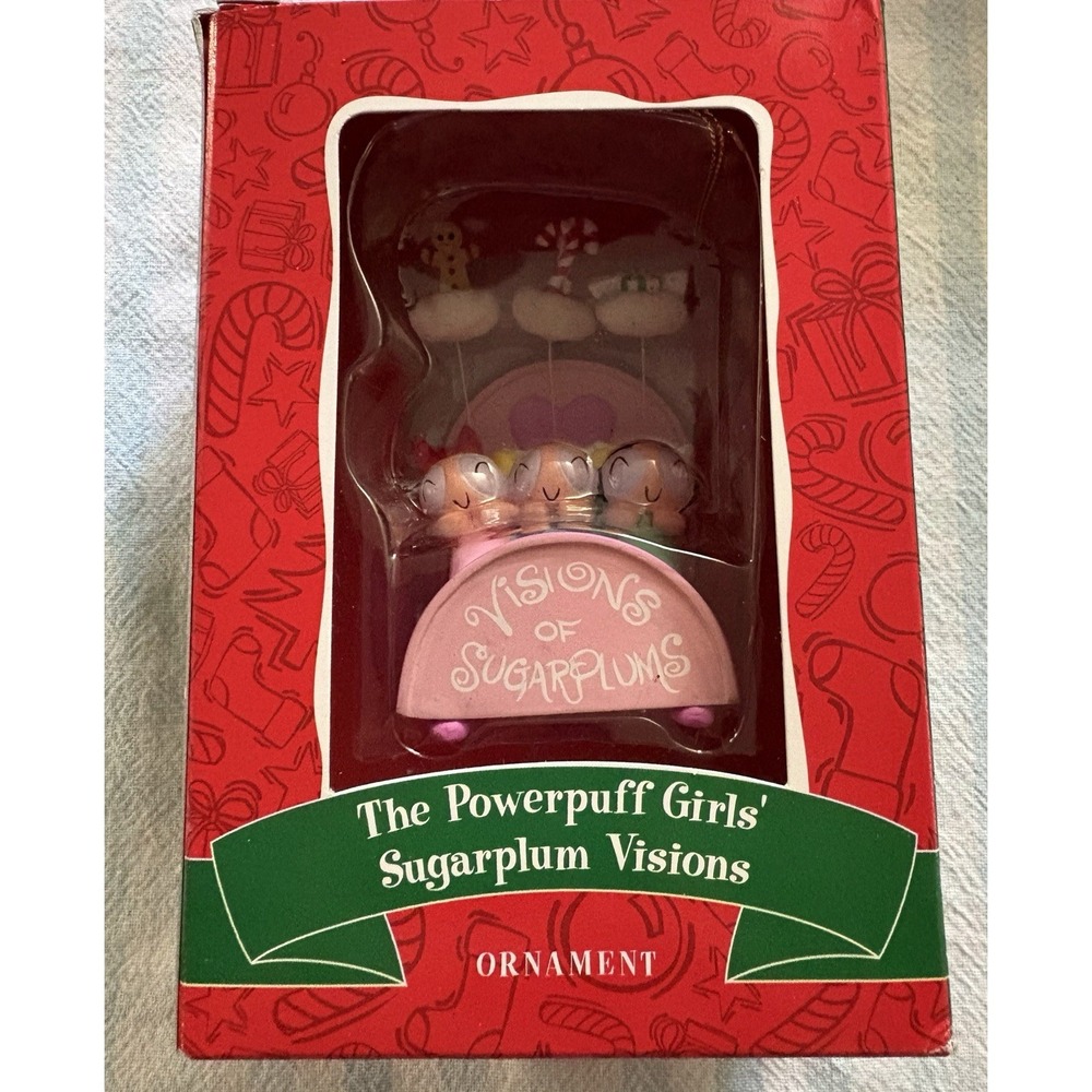 VTG The Powerpuff Girls "Sugarplum Visions" Ornament 2000 Cartoon Network NIB